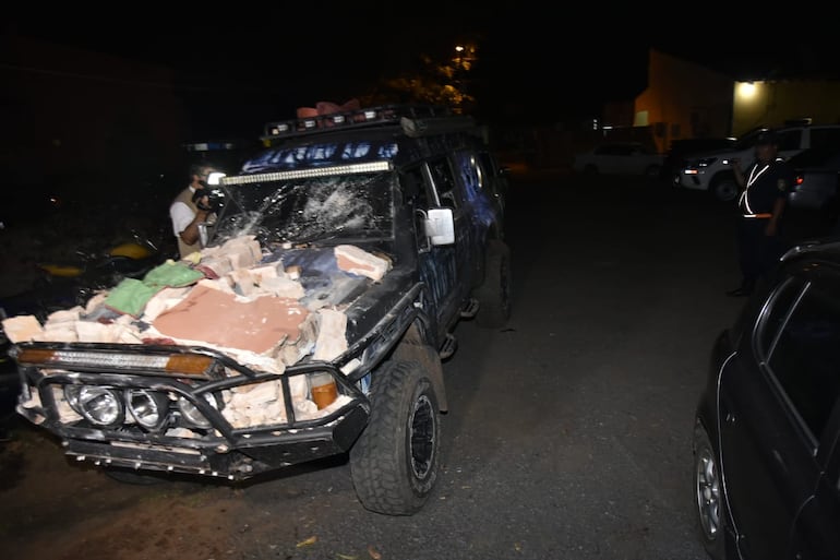 Camioneta que protagonizó la agresión.