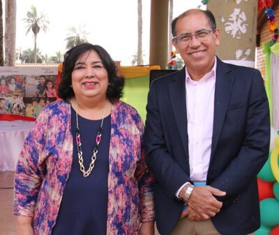 La ministra de la Niñez, Teresa Martínez, y el representante de Unicef Paraguay, Rafael Obregón.