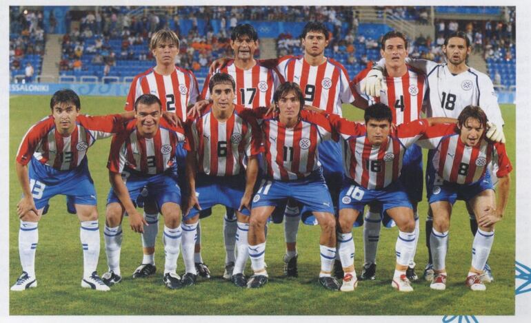 La selección paraguaya que conquistó la medalla de Plata en Atenas 2004.