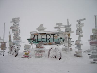 Foto de Archivo de la ciudad de Alert, donde las temperaturas llegaron a máximas históricas de 21 grados.
