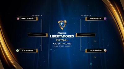 El cuadro de las semifinales de la Copa Libertadores de Futsal FIFA.