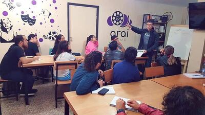 El cineasta Juan Carlos Maneglia ofreció, el año pasado, una de las clases magistrales durante el curso de producción.