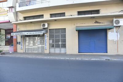 Comercios cerrados por la cuarentena sanitaria del COVID-19.