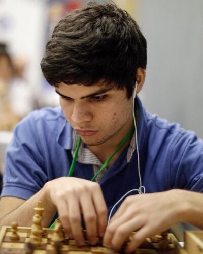 El ajedrecista paraguayo no vidente Jesús Barrios.