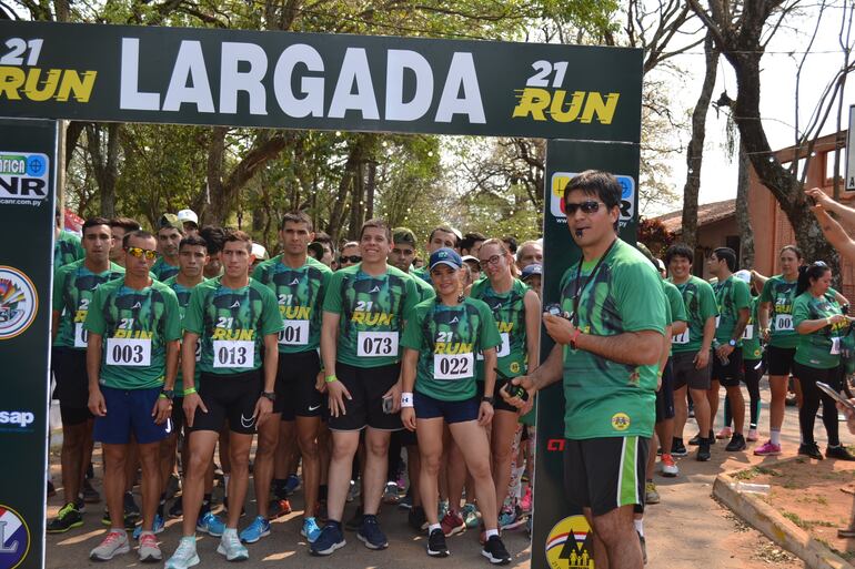 Punto de partida de los corredores.