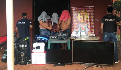 Los detenidos fueron identificados como César Rubén Villalba Valdez, Alexandro Muchiut, Marcelo Vielke Benítez.