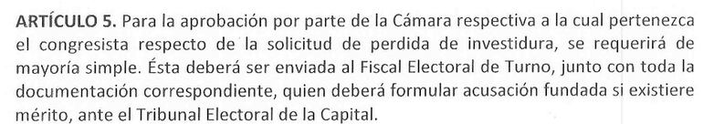 Los legisladores dejaron el estudio en particular, tras modificar el art&iacute;culo 5&ordm;.