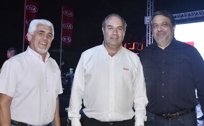 Raúl Velilla, César Conigliaro y Ladislao González.