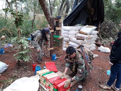 Desmantelaron un campamento narco en Amambay.