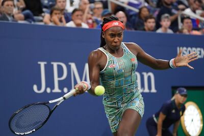Coco Gauff debutó con un triunfo en el Abierto de los Estados Unidos.