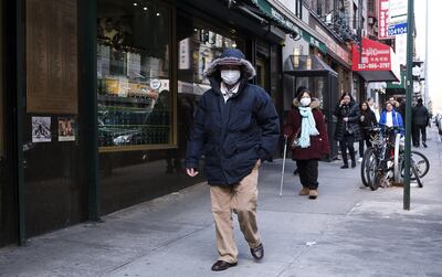 Coronavirus en Estados Unidos. Personas usan máscaras en Nueva York.
