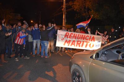 Manifestación en Yberá, San Lorenzo.