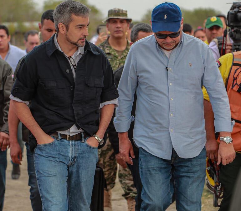 El presidente de la República contó que está trabajando codo a codo con el ministro de la Secretaría de Emergencia Nacional, Joaquín Roa, para solucionar lo antes posible este percance natural.