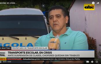 Lorenzo Martínez se encuentra en aprietos económicos y dispuesto a diversificar su servicio de transporte.