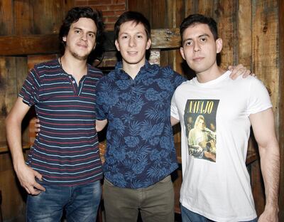 Adrián Rossi, Eduardo Hellman y Fabiano Núñez.