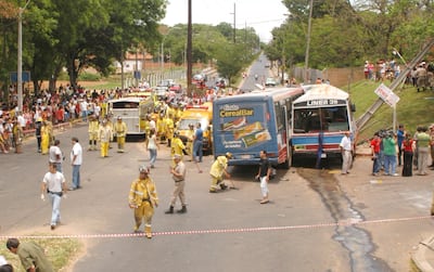La colisión de los buses ocurrió el 27 de noviembre de 2005.