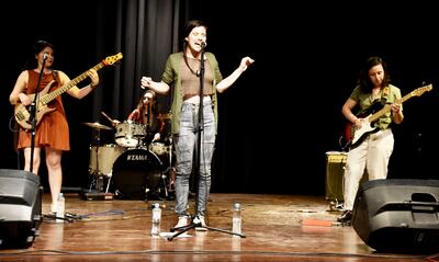Con mucho rock, el cuarteto Evas participó del festival Sorora, que se realizó en el CCEJS.