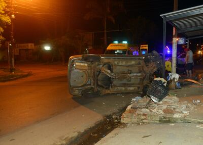 Así quedó el vehículo tras el accidente esta madrugada.