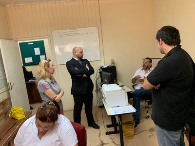 Los fiscales llevaron durante la constitución en la Municipalidad.