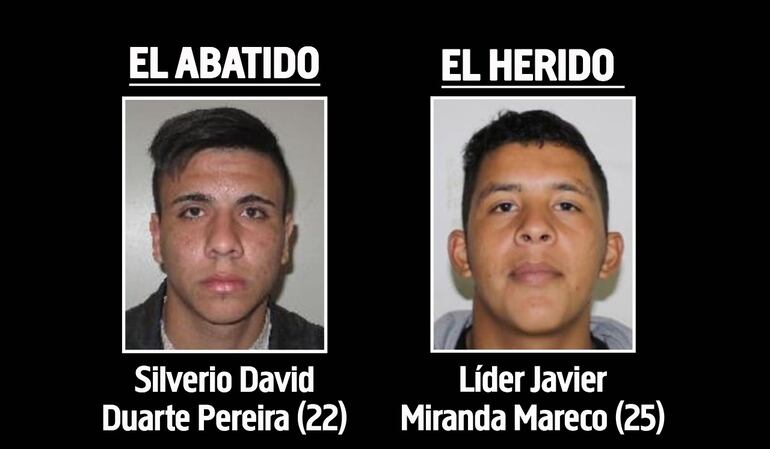 El fallecido y el herido detenido durante la persecución.