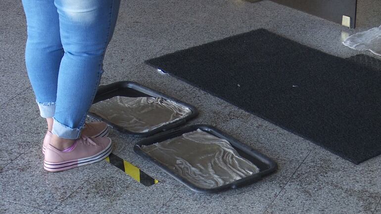 Desinfección de los zapatos