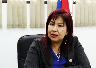 Zully Vera, rectora de la UNA.