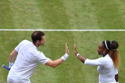 Murray y Williams celebrando un punto durante el partido.
