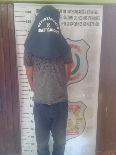 Alcides Román Cantero Cuenca, detenido.