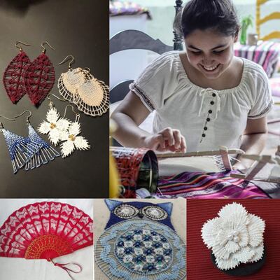 “Bordar ñandutí es un acto de amor y revolución”, expresa Paula Gavilán (18) quien brinda talleres sobre historia y tejido al estilo artesanal.