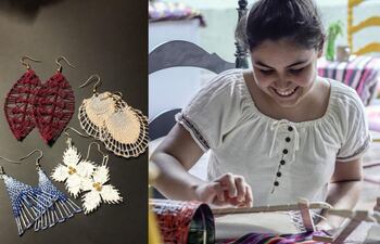 “Bordar ñandutí es un acto de amor y revolución”, expresa Paula Gavilán (18) quien brinda talleres sobre historia y tejido al estilo artesanal.