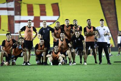 Olimpia se entrenó ayer en