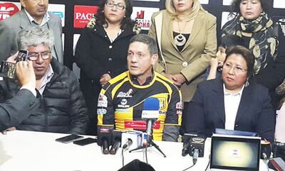 Mauricio Soria en su presentación.