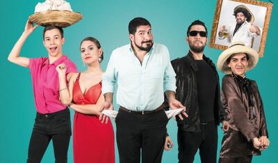 Parte del elenco de la obra.