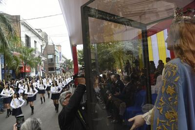 Desfile estudiantil sobre Palma.