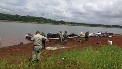 Las embarcaciones incautadas por los intervinientes.