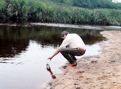 El concejal Alberto Virgilli denunció  contaminación del Caañabé.