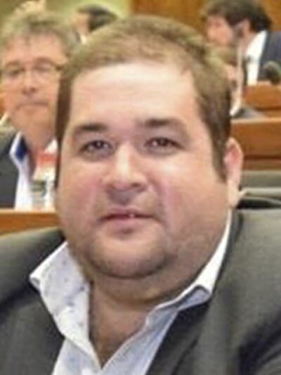 Andrés Rojas Feris (PLRA, Concepción). Una chapa oficial a su nombre estaba instalada en una camioneta robada.