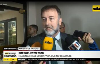 Benigno López, Ministro de Hacienda.