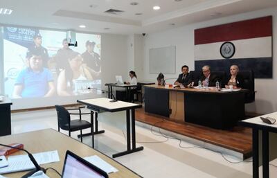 Los acusados escucharon la sentencia a través del slstema de videoconferencia.