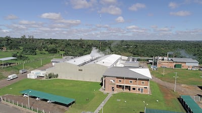Vista aérea de la industria Saprocal, que ahora está ubicada en Capiatá, donde fue mudado desde Benjamín Aceval.