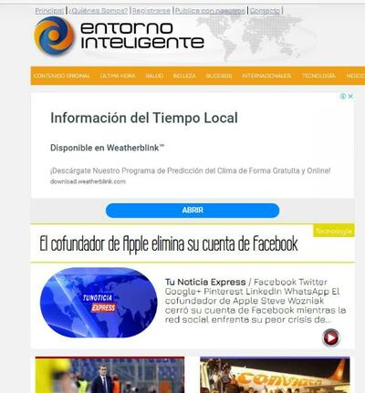Portal web de Entorno Inteligente.