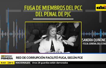 Red de corrupción facilitó fuga según fiscal general