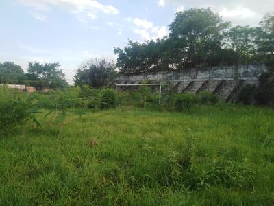Estado actual de la cancha del club Cerro Corá