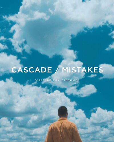 Gráfica promocional del videoclip de "Cascade/Mistakes".