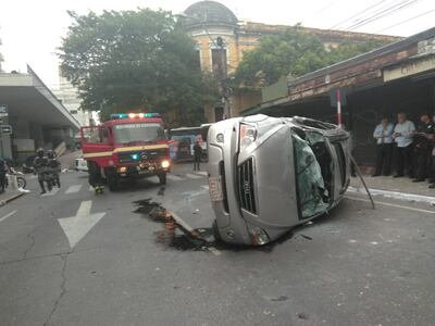 La Kia Sorento gris de chapa CAJ 453 era guiado por Emilio Samudio Rodríguez (61).