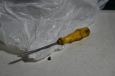 Destornillador con el que se habría cometido el crimen.