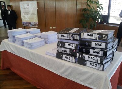 Copias del expediente del millonario desvío, cuando se presentó al Congreso para el estudio del pedido de desafuero.