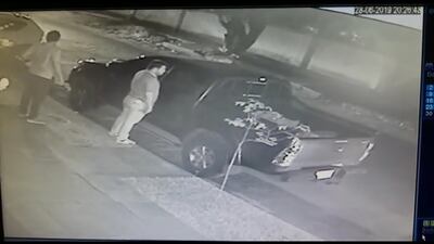 En la imagen se ve al que encabezó este nuevo atraco, idéntico al recientemente liberado Socal.