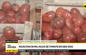 Incautan 36 mil kilos de tomates en 6 días