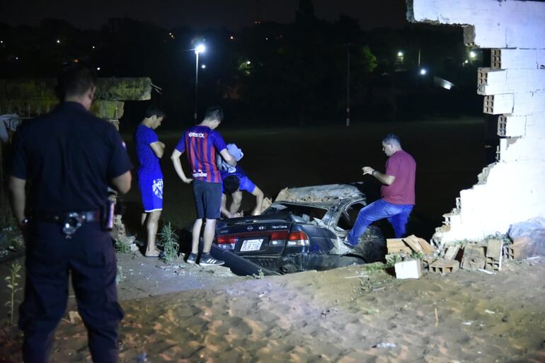 Así quedó el vehículo tras el accidente.